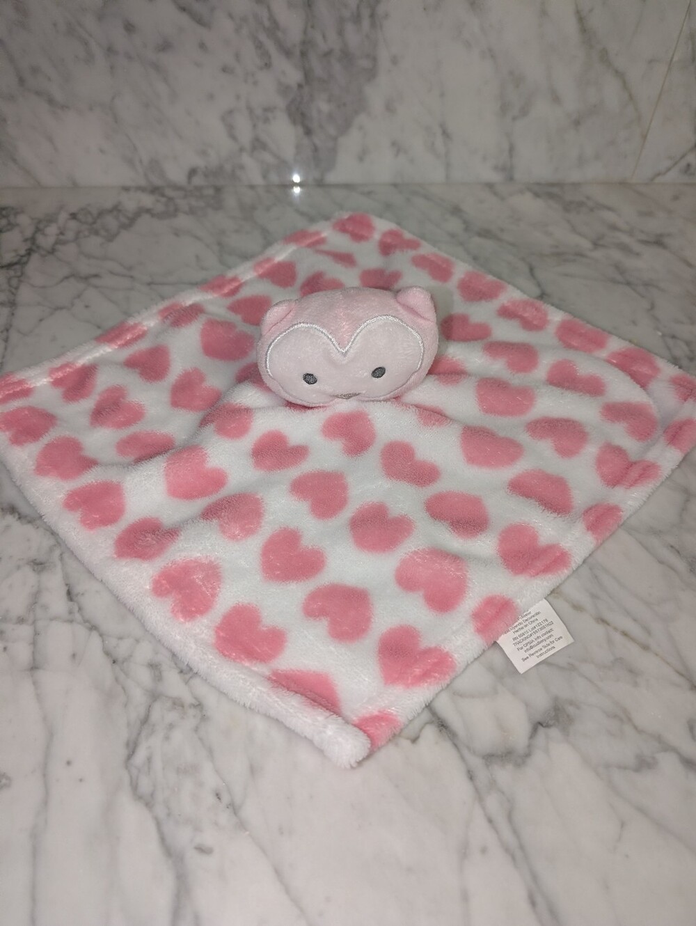 🩷 Gentle Steps Pink Owl Heart Security Baby Blanket Lovey 10" Cuddly Plush
